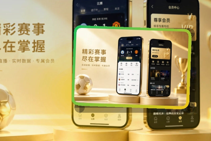 紧凑功能卡 · 官方赛事App · 直播比分随时查看界面展示